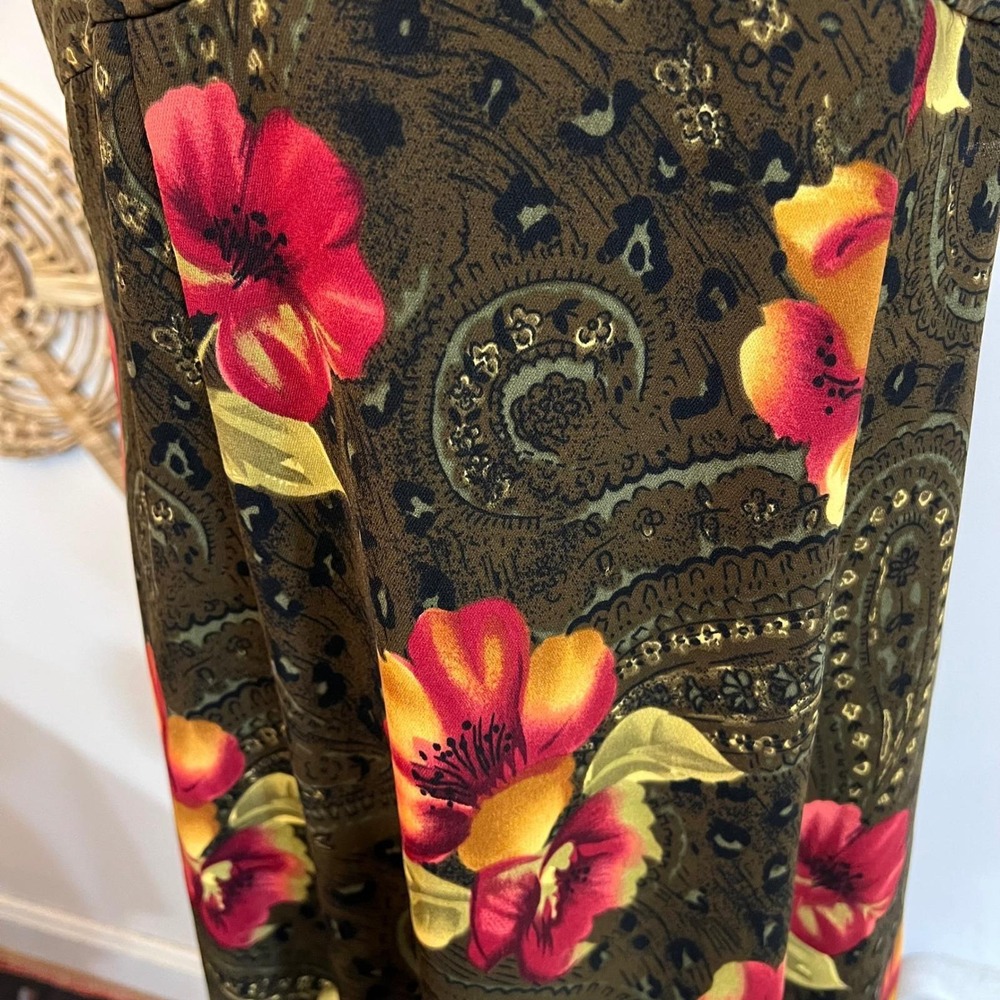 Vintage Floral Maxi Dress Sleeveless Boho Paisley Print Grunge Cottagecore 8 - Picture 4 of 7